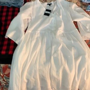 ATM White Babydoll Dress SZ Medium